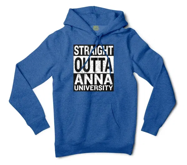 Straight Outta Anna University Men/Unisex Hoodie in Royal Heather Color