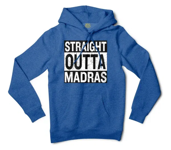 Straight Outta Madras Men/Unisex Hoodie in Royal Heather Color