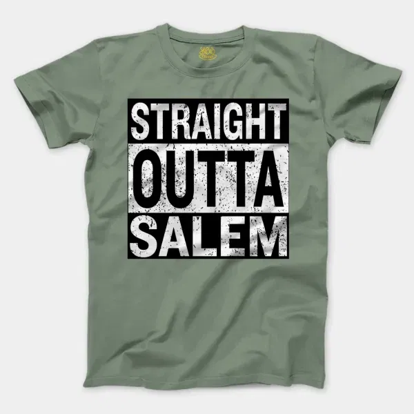 Straight Outta Salem Men/Unisex T-Shirt in Sage Color