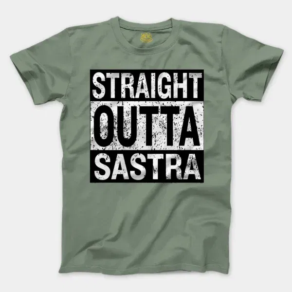 Straight Outta Sastra Men/Unisex T-Shirt in Sage Color