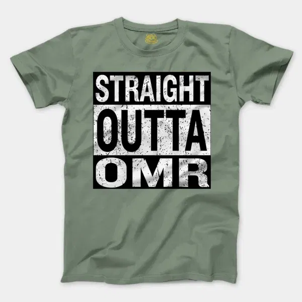 Straight Outta Omr Men/Unisex T-Shirt in Sage Color