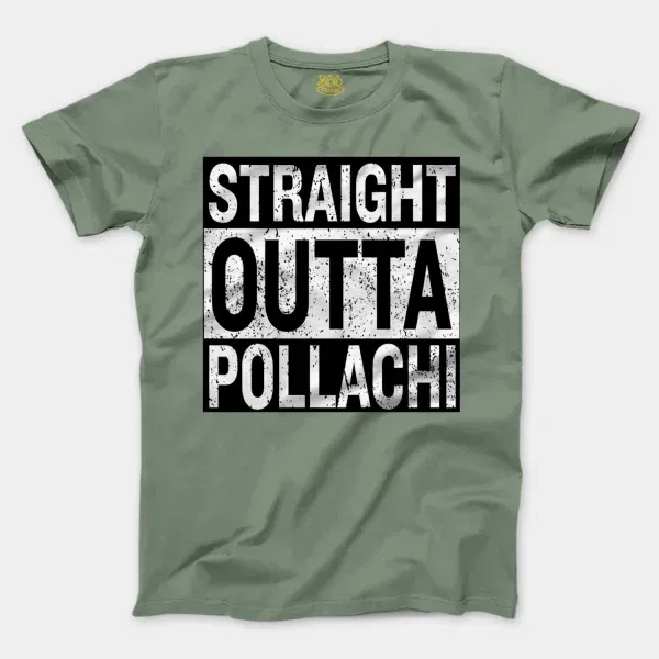 Straight Outta Pollachi Men/Unisex T-Shirt in Sage Color