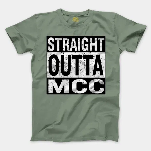 Straight Outta Mcc Men/Unisex T-Shirt in Sage Color