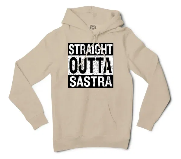 Straight Outta Sastra Men/Unisex Hoodie in Sandstone Color