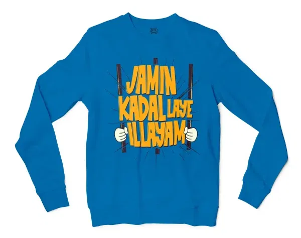 Jamin, Kadal Laye Illayam Men/Unisex Long Sleeve T-Shirt in Sapphire Color