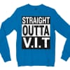 Straight Outta Vit Men/Unisex Long Sleeve T-Shirt in Sapphire Color