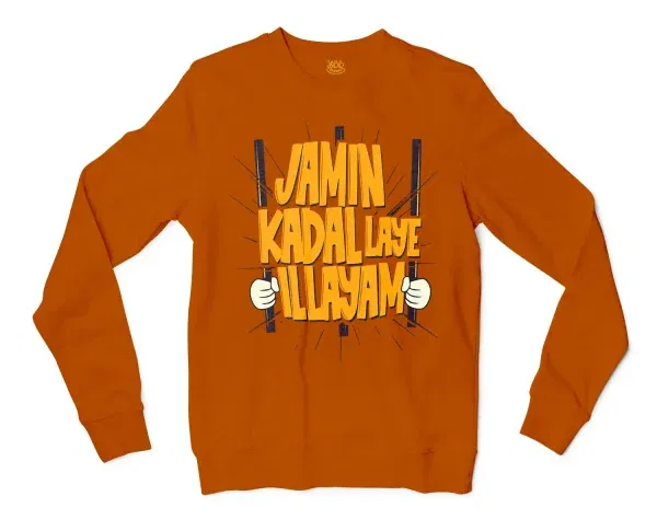 Jamin, Kadal Laye Illayam Men/Unisex Long Sleeve T-Shirt in Texas Orange Color