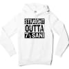 Straight Outta Sani - English Men/Unisex Hoodie in White Color