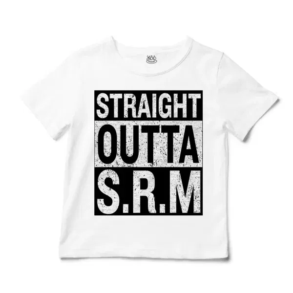 Straight Outta Srm University Unisex Toddler T-Shirt in White Color