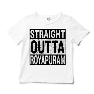 Straight Outta Royapuram Unisex Toddler T-Shirt in White Color