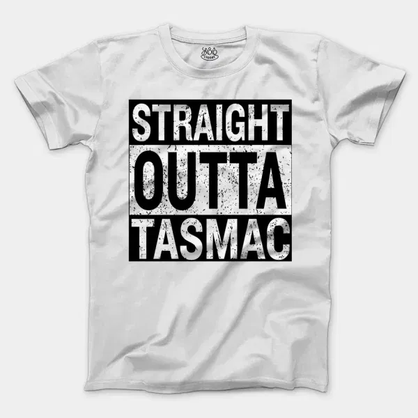 Straight Outta Tasmac Men/Unisex T-Shirt in White Color