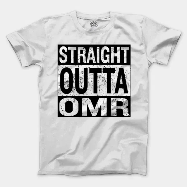 Straight Outta Omr Men/Unisex T-Shirt in White Color