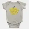 Ena Vechi Kaamedy Keemady Panaliye Short Sleeve Baby Onesie in Ash Color