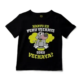 Naayu Ku Peru Vachaye Soru Vachaye Unisex Toddler T-Shirt in Black Color