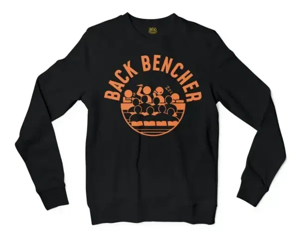 Back Bencher Men/Unisex Long Sleeve Sweatshirt in Black Color