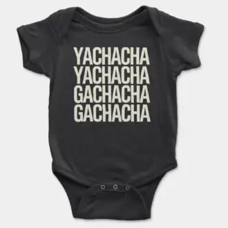 Yachacha Yachacha, Gachacha Gachacha Short Sleeve Baby Onesie in Black Color