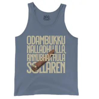 Odambukku Nalladhu Illa, Annubhavathula Sollaren Men/Unisex Tank Top in Blue Jean Color