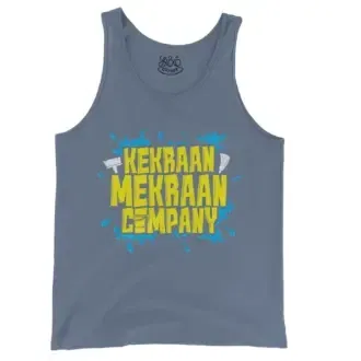 Kekraan Mekraan Company Men/Unisex Tank Top in Blue Jean Color