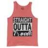 Straight Outta 7½ Sani - Tamil Men/Unisex Tank Top in Bright Salmon Color