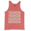 Yachacha Yachacha, Gachacha Gachacha Men/Unisex Tank Top in Bright Salmon Color