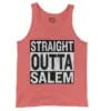 Straight Outta Salem Men/Unisex Tank Top in Bright Salmon Color