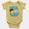 Edhu Da Darling Una Heavy Uh Like Panna Vechudhu Short Sleeve Baby Onesie in Butter Color