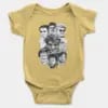 Thalaivaa Avatars Short Sleeve Baby Onesie in Butter Color