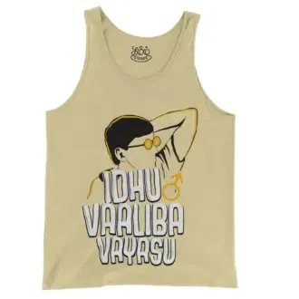 Idhu Vaaliba Vayasu Men/Unisex Tank Top in Butter Color