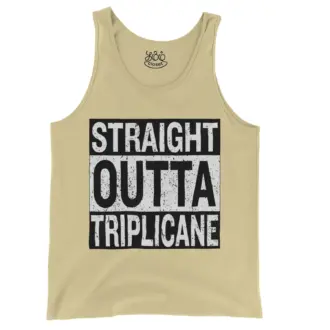 Straight Outta Triplicane Men/Unisex Tank Top in Butter Color