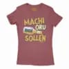 Machi Oru Quater Sollen Women’s T-Shirt in Cardinal Color