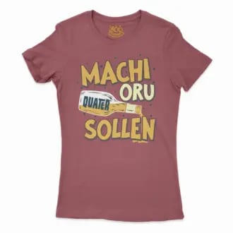 Machi Oru Quater Sollen Women’s T-Shirt in Cardinal Color