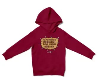 Nee Pudungurathu Puraavume Theva Illadha Aani Dhan Unisex Youth Hoodie in Cardinal Red Color