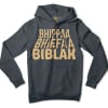 Bhippa Bhiffa Biblak Men/Unisex Hoodie in Charcoal Heather Color