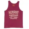 Humans Ah Da Neenga Ellam? Men/Unisex Tank Top in Crimson Color