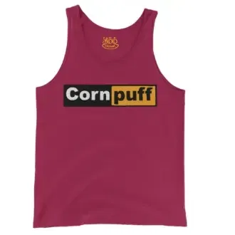 Cornpuff Men/Unisex Tank Top in Crimson Color