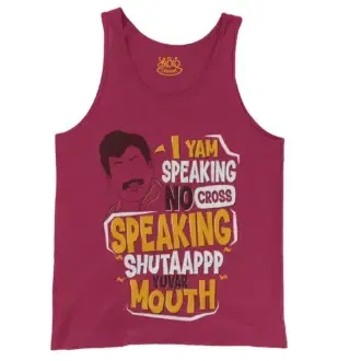 I Yam Speaking No Cross Speaking Men/Unisex Tank Top in Crimson Color