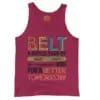 Belt A Device Men/Unisex Tank Top in Crimson Color