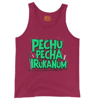 Pechu Pecha Irrukanum Men/Unisex Tank Top in Crimson Color