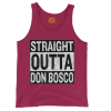 Straight Outta Don Bosco Men/Unisex Tank Top in Crimson Color