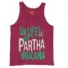 Un Life La Oru Partha Irukana Men/Unisex Tank Top in Crimson Color
