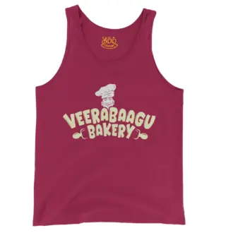 Veerabaagu Bakery Men/Unisex Tank Top in Crimson Color