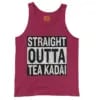 Straight Outta Tea Kadai Men/Unisex Tank Top in Crimson Color