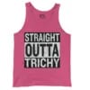 Straight Outta Trichy Men/Unisex Tank Top in Crunchberry Color