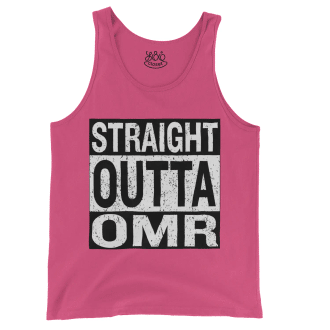 Straight Outta Omr Men/Unisex Tank Top in Crunchberry Color