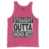 Straight Outta Andhra Mess Men/Unisex Tank Top in Crunchberry Color