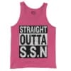 Straight Outta Ssn University Men/Unisex Tank Top in Crunchberry Color