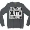 Straight Outta Pachaiyappa's Men/Unisex Long Sleeve T-Shirt in Dark Heather Color