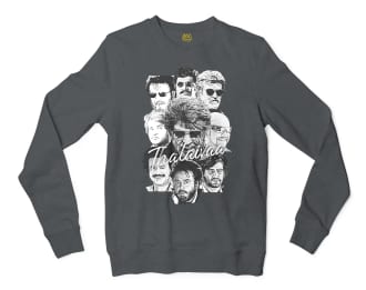 Thalaivaa Avatars Men/Unisex Long Sleeve T-Shirt in Dark Heather Color