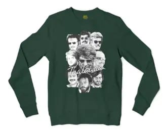 Thalaivaa Avatars Men/Unisex Long Sleeve Sweatshirt in Forest Green Color