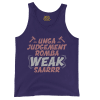 Unga Judgement Romba Weak Saarrr Men/Unisex Tank Top in Grape Color